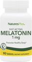 NaturesPlus Melatonin 1 mg - 90 Fast-Acting Tablets - Supports Healthy Immune System & Mental Sharpness - Vegan, Gluten Free - 90 Servings