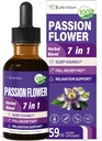 Passion Flower Liquid Drops for Sleep Support, Natural Herbal Formula with Valerian Root Chamomile Extract Support Sleep Soundly & Relaxation. High Bioavailability Supplement.2oz