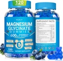 Magnesium Glycinate Gummies 600mg, Chewable Sugar Free Potassium Magnesium Gummies with Manganese Glycinate, Vitamin D, B6, and CoQ10 for Calm Support & Sleep for Adults, 60 Days Supply