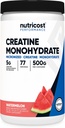 Nutricost Creatine Monohydrate Powder (Watermelon, 500 Gram) - Micronized Creatine Supplement - Vegan, Non-GMO, Gluten Free