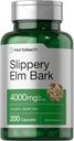 Horbäach Slippery Elm Bark Capsules | 200 Count | Non-GMO & Gluten Free
