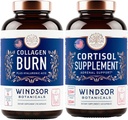 WINDSOR BOTANICALS Cortisol Blocker and Multi Collagen Burn - Beauty and Mood Support Bundle