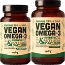 Vegan Omega 3 60 Softgels & 180 Softgels Bundle - Plant Based DHA & EPA Fatty Acids - Carrageenan Free, Alternative to Fish Oil, Supports Heart, Brain, Joint Health - Sustainably Sourced Algae
