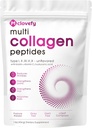 Multi Collagen Peptides Powder, 16 Oz (41 Servings) - Protein Supplement, Type I, II, III, V, X with Hyaluronic Acid, Vitamin C and Biotin, Unflavored, Easily Mixes in Drinks