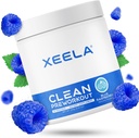 XEELA Pre Workout Powder - Clean & Tested - Jitter Free, Safe, and Natural - Increase Thermogenic Energy, Focus, and Endurance w/Creatine, Organic Caffeine, and Plant Based Citrulline (Blue Raspberry)
