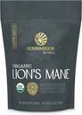 Sunwarrior Lions Mane Supplement Organic Mushroom Powder | Lion's Mane Powder Focus Supplement Mushroom Tea | 150g Pouch 60 Servings | Be Well