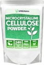 XPRS Nutra Microcrystalline Cellulose Powder - Odorless Cellulose Fiber Powder - 100% Pure Powdered Cellulose Supplement is an Insoluble Fiber for Pill Binder Mix and Cellulose Paste (1.10 Pounds)