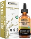 MAX Absorption, Vitamin D3 + K2 (MK-7) Liquid Drops with MCT Oil, Unflavored, Helps Support Strong Bones and Healthy Heart