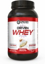 Driven WHEY- Grass Fed Whey Protein Powder: Delicious, Clean Protein Shake- Improve Muscle Recovery with 23 Grams of Protein with Added BCAA and Digestive Enzymes (2 lb, Banana Pie)