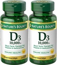 Nature's Bounty, Ultra Strength D3-10,000 IU, 72 Softgels (2pack)