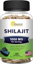 aSquared Nutrition Shilajit 1000mg - 120 Capsules - Pure Shilajit Extract Supplement and Powder Complex Pills - Natural Humic & Fulvic Acid & Trace Minerals - Alternative to Resin & Drops