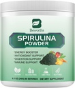 Organic Spirulina Powder, Super Green Powder Juice & Smoothie Mix with Spirulina, Chlorella, Wheat Grass, Digestive Enzymes & Probiotics for Immune Support, Digestion Health -Vegan