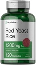 Horbäach Red Yeast Rice 1200 mg | 120 Capsules | Non-GMO, Gluten Free Supplement