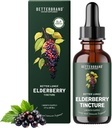 Betterbrand BetterLungs Elderberry Tincture, Natural Immune Support Supplement - Sugar-Free, Non-GMO, Alcohol Free, Vegetarian - 30 Day Supply