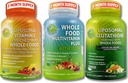 Antioxidant & Immune Support Bundle with Organic Whole Foods – Vegan Whole Food Multivitamin with Iron + Liposomal Vitamin C 1500mg & Liposomal Glutathione 500mg – Vegan, Clean Daily Wellness Support