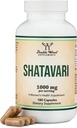 Organic Shatavari Capsules - 1,000mg Organic Shatavari Powder Per Serving (180 Capsules, 90 Day Supply) for Hormone Balance and Prolactin Production (Non-GMO, Gluten Free, Vegan Safe) by Double Wood
