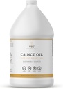 VitaTradingCo. 100% Pure C8 MCT Oil | 3X Distilled Caprylic Acid | Healthy Fat for Clean Energy | Sustainably Sourced | Non-GMO, Paleo, Keto | 128oz, 256 Servings (Unflavored)