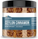 Earthborn Elements Ceylon Cinnamon 200 Capsules, Pure & Undiluted, No Additives