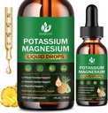 (2 Pack) Potassium Magnesium Supplement for Immune Health & Muscle Support, High Absorption, Triple Magnesium Complex with Glycinate, Taurate, Citrate and Potassium, Pineapple Flavour, 1 Fl Oz