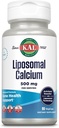 KAL Liposomal Calcium 500 mg, High Absorption Calcium Supplement, Essential Calcium Support, Vegan, Gluten Free, No Soy, 30 Servings, 90 VegCaps