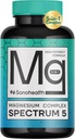 Spectrum 5 Magnesium | 5-in-1 Complex + 72 Trace Minerals for Enhanced Absorption | Irish Sea Sourced | 500mg per Serving | Made in USA, Third Party Tested, GMP Certified