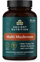 Ancient Nutrition Mushroom Supplement, Ancient Herbals Multi Mushroom, Immune Support with 2 Billion CFU Probiotics,Turkey Tail, Reishi, Shiitake, Lion's Mane & More, 60 Capsules