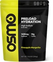 Osmo Preload Hydration Pre Workout Powder - Includes High Sodium Bicarbonate, Magnesium, Potassium, Carbs & Vitamins, Cane Sugar, Natural Ingredients, Beat Cramps & Dehydration - Pineapple Margarita