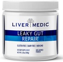 Leaky Gut Repair Gut Health Support Powder Glutamine Slippery Elm for IBS Heartburn Relief Bloating to Soothe Stomach for Women & Men Capsules (Unflavored) 180g