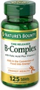 Nature's Bounty B-Complex With Folic Acid Plus Vitamin C Tablets 125 Tablets (Pack of 2)