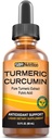 Max Absorption Liquid Turmeric Curcumin Drops | for Joint, Back, Ache, Digestion Support | Liposomal Organic Turmeric Root Extract with Fulvic Acid | Vegan, Non-GMO, Made in USA