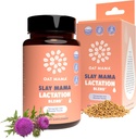 OAT MAMA Organic Lactation Supplement - 'Slay Mama' Blessed Thistle & Fenugreek Capsules - Herbal Lactation Blend, Postpartum Support for Breastfeeding Moms