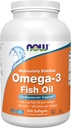 NOW Foods Supplements, Omega-3 180 EPA / 120 DHA, Molecularly Distilled, Cardiovascular Support*, 500 Softgels