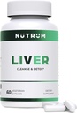 Liver Cleanse and Detox Health Support Supplement by Nutrum, Vegan Liver Formula, Natural Herbal Liver Renewal with Vitamin C, Milk Thistle, Support for Bad Breath, Acne, Low Energy, 60 Capsules