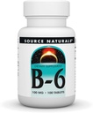 Source Naturals Vitamin B-6 100mg, Immune System Support, 100 Tablets