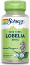 SOLARAY Lobelia Aerial 50mg | Healthy Respiratory and Bronchial Function Support | Ginger Root for Added Lung Support | Non-GMO & Vegan | 100 VegCaps