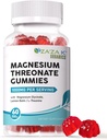ZA'ZA K ORGANICS Magnesium Threonate Gummies, 500mg Magnesium Threonate with Glycinate, L-Theanine, Lemon Balm, Magnesium Supplement for Kids Adults, Brain Health, 60 Count