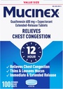Mucinex 12 Hour 600 mg Guaifenesin Extended-Release Tablets for Excess Mucus Relief, Expectorant Aids Excess Mucus Removal, Chest Congestion Relief, 100 Bi-Layer Tablets