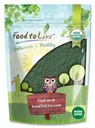 Food to Live Organic Spirulina Powder, 2 Pounds — Non-GMO, Kosher, Raw Blue-Green Algae, Vegan Superfood, Bulk, Non-Irradiated, Pure Vegan Green Protein, Rich in Vitamins & Minerals, Great for Drinks
