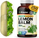 BIO KRAUTER Lemon Balm Capsules 1500 mg - 250 Count - Vegan Melissa Herbal Supplement - Natural Relaxation Support - Lemon Balm Leaf