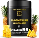 Magnesium Glycinate Gummies 500mg with Vitamin B6 100mg for Adults and Kids - High Absorption | Non-GMO | No Gluten | Stress Relief | Sleep & Relaxation | Muscle & Heart Support | Natural & Vegan