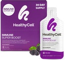 Healthycell Immune Super Boost Daily Liquid Supplement - Immune Support Supplement for Adults with Echinacea, Elderberry, Vitamin C, Vitamin D, Calcium & Zinc - 30 Gel Packs