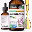 BIO KRAUTER Astragalus Tincture - Astragalus Root Liquid Extract for Immune Support - Alcohol and Sugar Free - High Absorption - Vegan Drops 2 Fl.Oz.