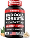 Ultra Concentrated 86,000mg Fadogia Agrestis Tongkat Ali Blend – 200:1 Tongkat Ali + 10:1 Fadogia Agrestis + Bioperine - Maximum Strength Blend for Athletic Performance & Muscle Mass - 120 V-Caps