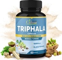 Organic Cadane Triphala Extract Capsules - 6 Premium Ingredients Complex with Turmeric, Moringa, Guggul, Ginger, and Black Pepper - 60 Caps for 2 Months Supply
