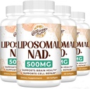 Liposomal NAD+ 500 MG Supplement, True NAD Plus Supplement, Superior Absorption, Boost NAD+ More Efficient Than Nicotinamide Riboside for Cellular Energy, Healthy Aging, 240 Serving