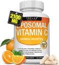 Liposomal Vitamin C 2100mg High Absorption Fat Soluble VIT C - Immune Support Collagen Booster Immunity Defense & Powerful Antioxidant, MCT Oil & Sunflower Lecithin, Acsorbic Acid, Vegan Non-GMO