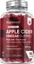 WeightWorld Apple Cider Vinegar Gummies with The Mother 1000mg - 90 Gummies - Added Vitamin B6, B12, B9 (Folic Acid) & C for Detox, Cleanse, Digestion & Metabolism - Delicious Natural Apple Flavor