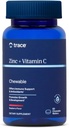 Trace Minerals Zinc + Vitamin C - Chewable Wafers for Immunity & Antioxidant Support - Healthy Development - Enzyme Function - Full Spectrum of Ionic Minerals - Raspberry - 60 Servings