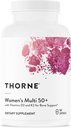 THORNE - Women's Multi 50+ - Comprehensive Daily Multivitamin with Vitamins A, B6, B12, C, D, E, K, Zinc & More - Support Heart, Brain, Bone & Immune Health* - 180 Capsules