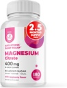 Dr. Moritz Magnesium Gummies for Adults - Low-Sugar 400 mg - Supports restful Sleep- Easy to Chew Adult and Kids Magnesium Citrate Gummies (180 Count) - Raspberry Flavored